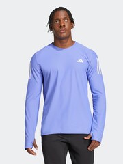 adidas Blue Own the Run Long Sleeve Top - Image 1 of 6