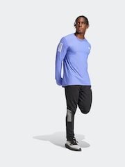 adidas Blue Own the Run Long Sleeve Top - Image 3 of 6