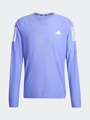 adidas Blue Own the Run Long Sleeve Top - Image 5 of 6