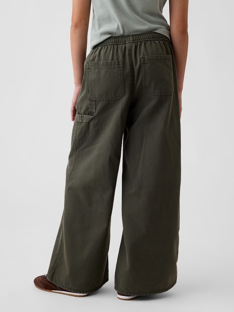 Gap Green Easy Wide-Leg Utility Trousers (4-13yrs) - Image 2 of 5