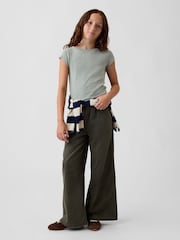 Gap Green Easy Wide-Leg Utility Trousers (4-13yrs) - Image 3 of 5