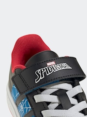 adidas Black Marvel Spider-Man Grand Court Shoes - Image 10 of 10