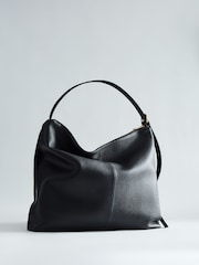 Reiss Black Vigo Leather Suede Handbag - Image 1 of 6