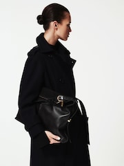 Reiss Black Vigo Leather Suede Handbag - Image 2 of 6