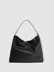 Reiss Black Vigo Leather Suede Handbag - Image 5 of 6