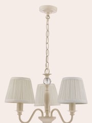 Laura Ashley Cream Ellis Chandelier 3 Light Light - Image 3 of 5