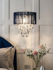 Navy Palazzo Easy Fit Pendant Lamp Shade - Image 1 of 8