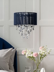 Navy Palazzo Easy Fit Pendant Lamp Shade - Image 2 of 8
