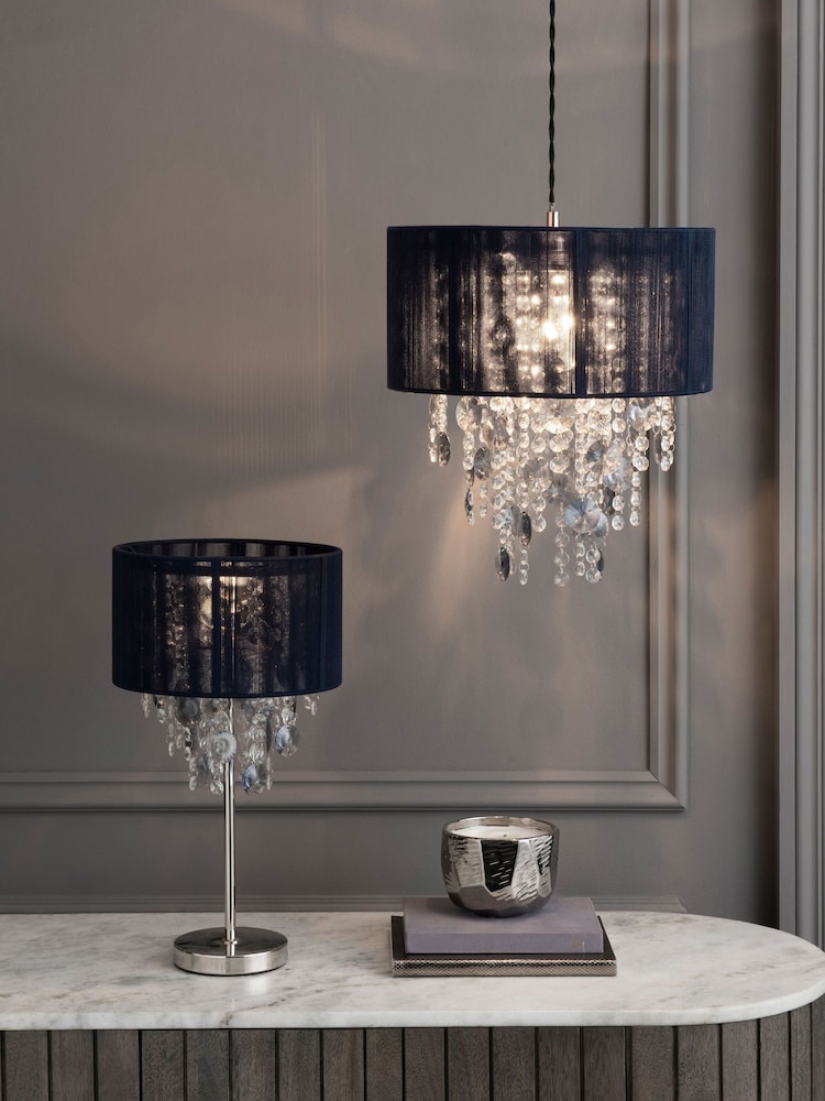 Navy Palazzo Easy Fit Pendant Lamp Shade - Image 4 of 8