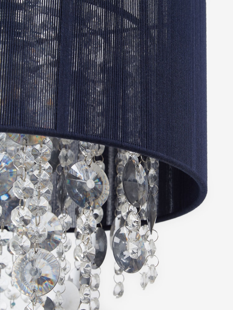 Navy Palazzo Easy Fit Pendant Lamp Shade - Image 8 of 8
