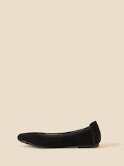 Accessorize Black Suede Ballet Shoes - Image 4 of 4