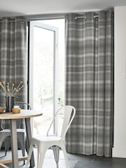 Grey Cosy Check Made To Measure Curtains - Image 1 of 8