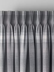 Grey Cosy Check Made To Measure Curtains - Image 2 of 8