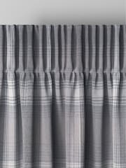 Grey Cosy Check Made To Measure Curtains - Image 5 of 8