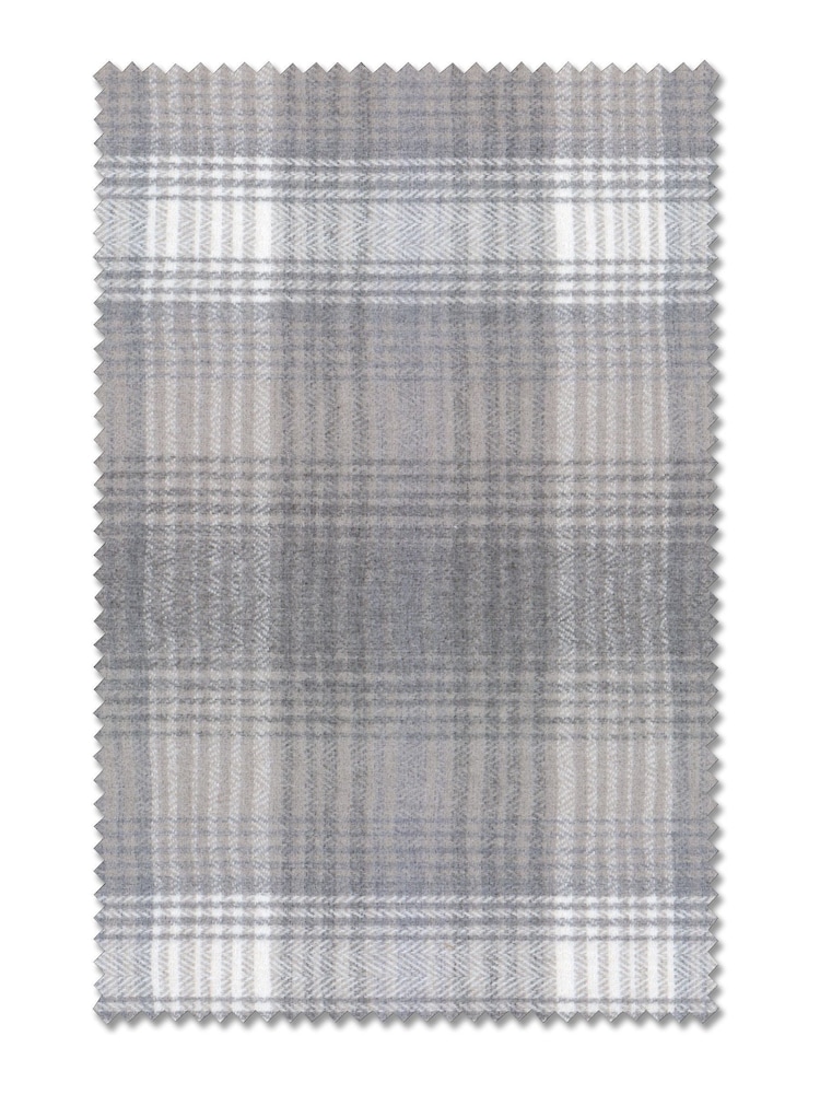 Grey Cosy Check Made To Measure Curtains - Image 8 of 8