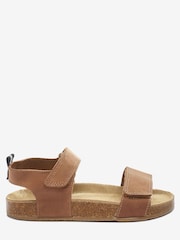 Tan Brown Wide Fit (G) Corkbed Comfort Sandals - Image 1 of 4