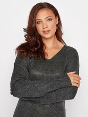 Long Tall Sally Grey Knitted Midi Dress - Image 4 of 4