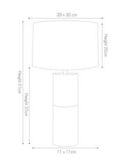 Pacific Gold Etosha Wood And Metal Table Lamp - Image 4 of 6