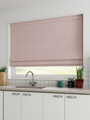 Blush Pink 100% Cotton Made to Measure Roman Blinds - Image 3 of 6