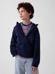 Gap Navy Relaxed Windbreaker (4-13yrs) - Image 1 of 5