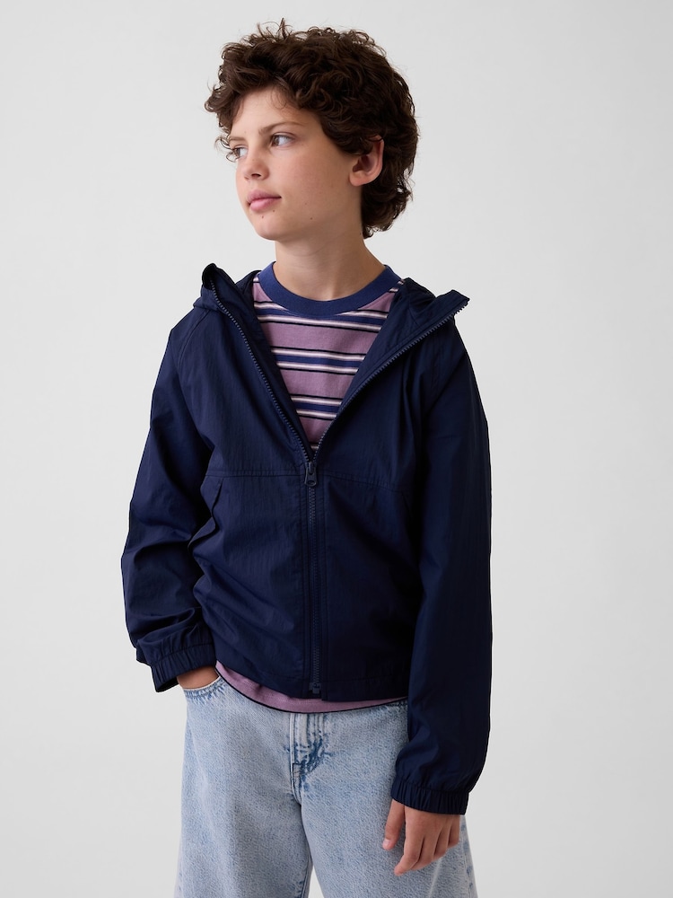 Gap Navy Relaxed Windbreaker (4-13yrs) - Image 1 of 5 Gap Navy Relaxed Windbreaker (4-13yrs) - Image 1 of 5
