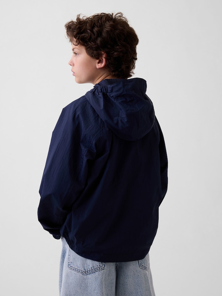 Gap Navy Relaxed Windbreaker (4-13yrs) - Image 2 of 5 Gap Navy Relaxed Windbreaker (4-13yrs) - Image 2 of 5