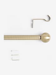 Antique Brass Ball Finial Extendable Curtain 28mm Pole Kit - Image 4 of 5