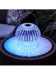 Lights4fun Colour Changing Solar Hanging Lantern - Image 1 of 8