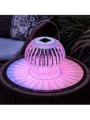 Lights4fun Colour Changing Solar Hanging Lantern - Image 5 of 8