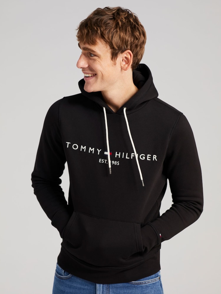 Tommy Hilfiger Black Core Logo Hoodie - Image 1 of 3
