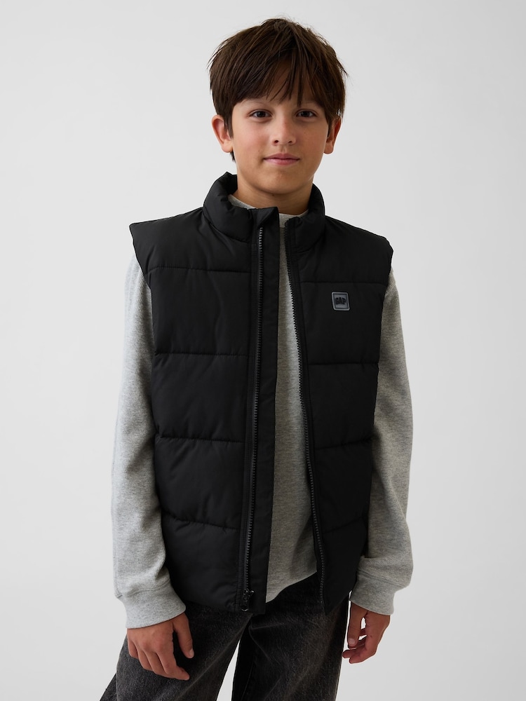 Negro - Chaqueta acolchada holgada de Gap (4-13 años) - Imagen 1 de 5