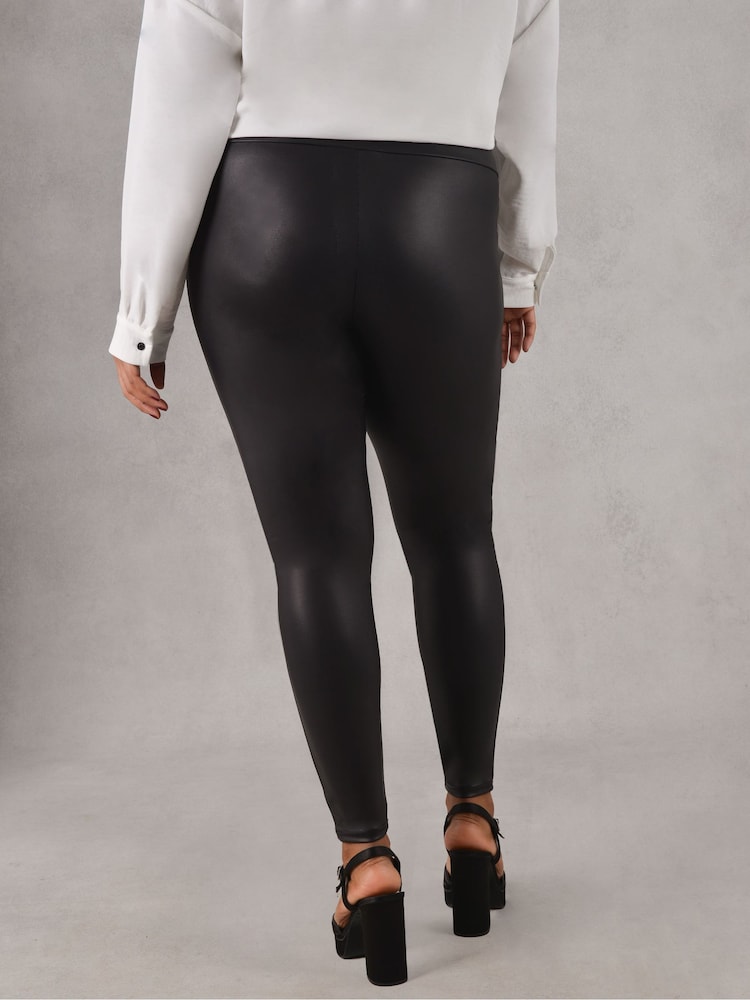 Live Unlimited Black Curve Faux Leather Leggings - Image 4 of 4 Live Unlimited Black Curve Faux Leather Leggings - Image 4 of 4