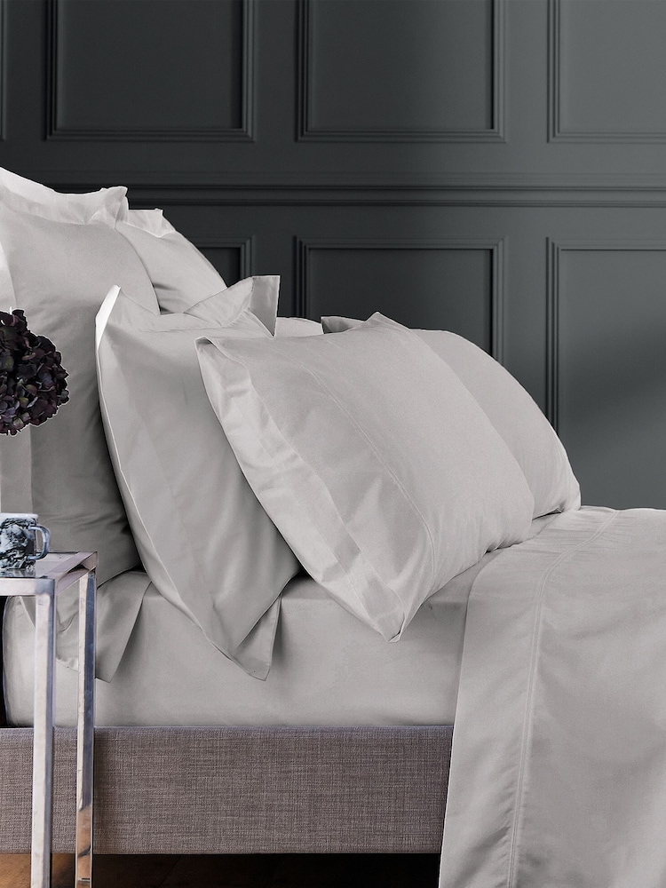 Bedeck Of Belfast Silver 1000 Thread Countcotton Sateen Large Housewife Pillowcase - Image 1 of 2