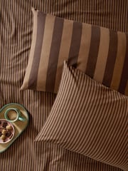 Furn Chocolate Truffle The Ultimate Stripe Reversible Pillowcase Pair - Image 1 of 1