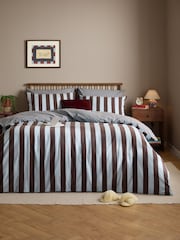 Furn Blueberry Muffin The Ultimate Stripe Reversible Duvet Cover Set - Image 2 of 4