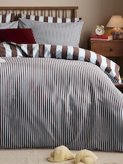 Furn Blueberry Muffin The Ultimate Stripe Reversible Duvet Cover Set - Image 4 of 4