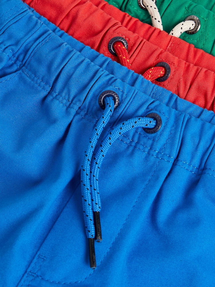 Red/Cobalt/Green Pull On Shorts 3 Pack (3mths-7yrs) - Image 6 of 6