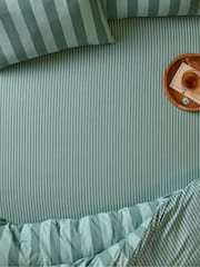 Furn Peppermint The Ultimate Stripe Reversible Fitted Sheet - Image 1 of 2