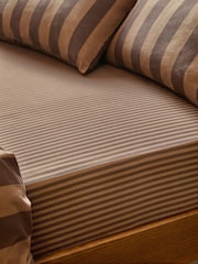 Furn Chocolate Truffle The Ultimate Stripe Reversible Fitted Sheet - Image 2 of 2