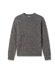 Calvin Klein Grey Cotton Ribbed Jumper - Image 6 of 6