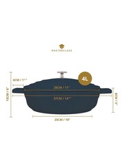 Masterclass Grey 4L Shallow Casserole Dish - Image 5 of 6