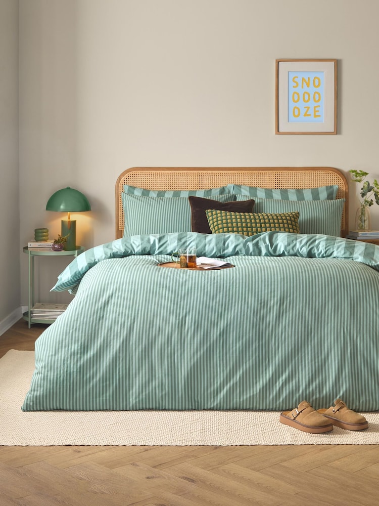 Furn Peppermint The Ultimate Stripe Reversible Duvet Cover Set - Image 1 of 4