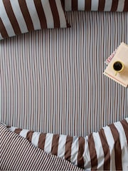 Furn Blueberry Muffin The Ultimate Stripe Reversible Fitted Sheet - Image 1 of 2