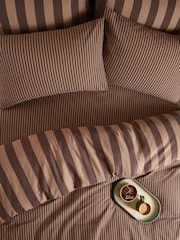 Furn Chocolate Truffle The Ultimate Stripe Reversible Duvet Cover Set - Image 3 of 4