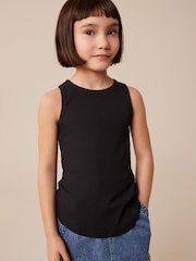 Black Rib Vest (3-16yrs) - Image 1 of 7