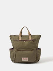 Accessorize Green Multi-Pocket Canvas Backpack - Image 1 of 3