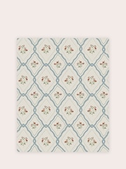 Laura Ashley Pale Seaspray Blue Pinford Trelllis A4 Wallpaper Sample - Image 2 of 2
