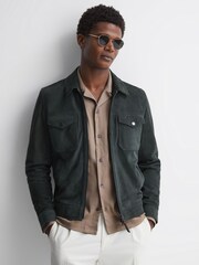 Reiss Fawn Spence Mercerised Cotton Long Sleeve Shirt - Image 3 of 4