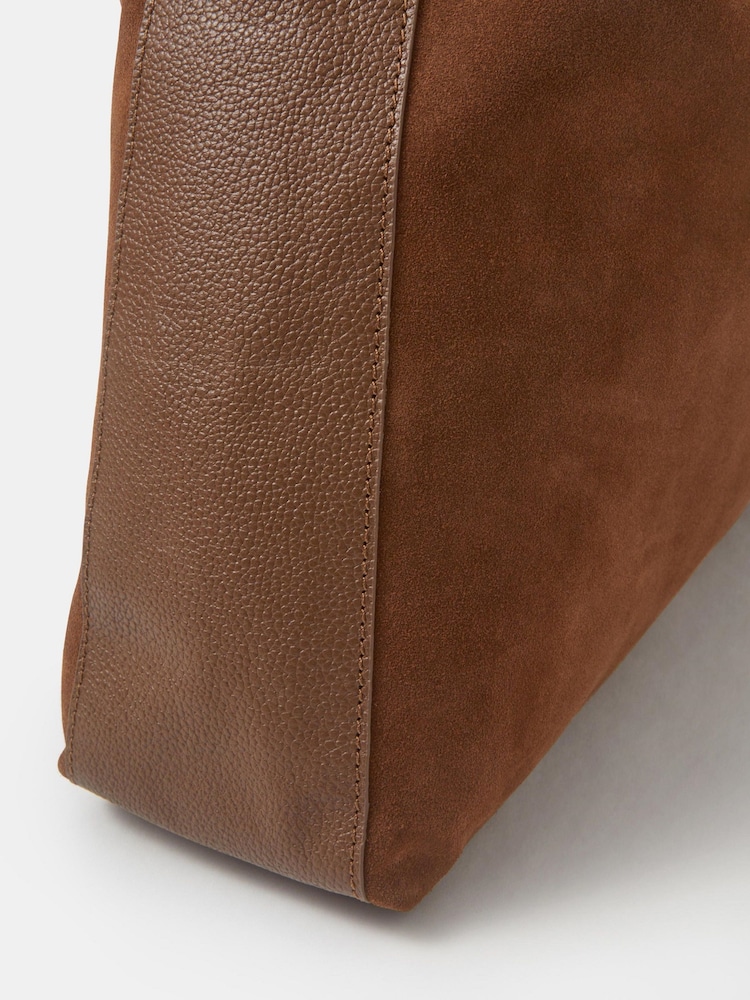 Accessorize Brown Slouchy Suede Shoulder Bag - Image 2 of 2