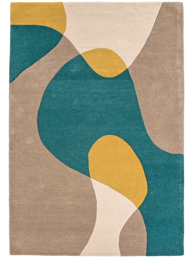 Asiatic Rugs Taupe Brown Matrix Geo Wool Rich Rug - Image 2 of 4